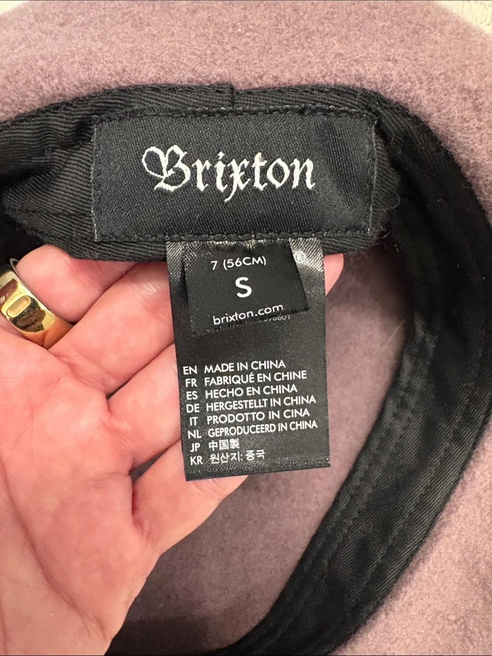 Brixton Womens Wool Beret - Plum Brown